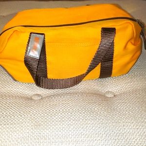 PARCEL 🤎 Canvas Purse Bright Yellow with Brown 13" x 5"